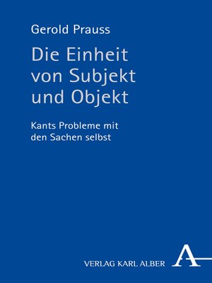 cover image of Die Einheit von Subjekt und Objekt